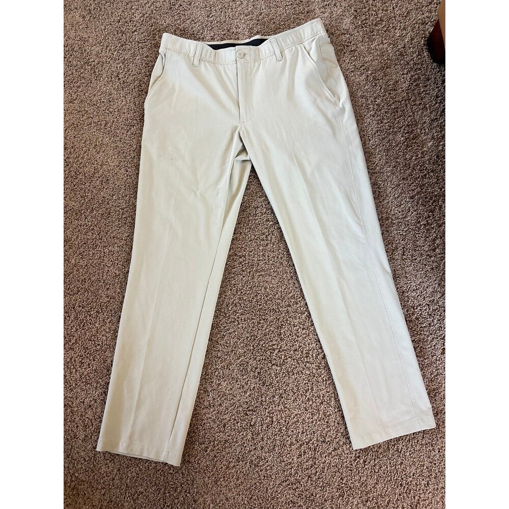 Under Armour Men’s Golf Pants Size 36 x 32 Tan Athletic Leisure Stretch